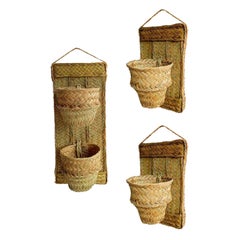 Jardinieres Made of Esparto. Handmade With Mediterranean Natural Fibers Spain