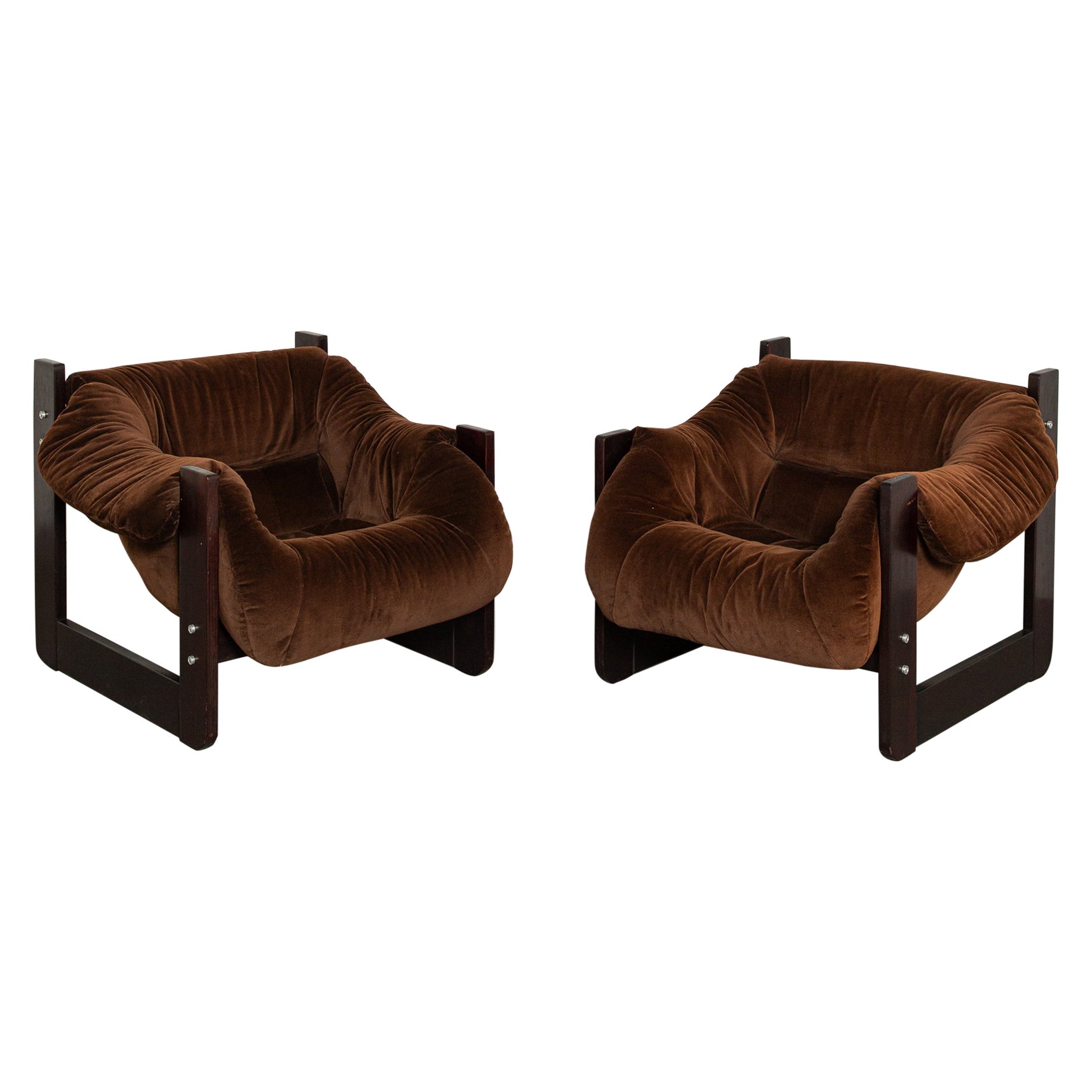 Pair of "MP-97" armchairs by Percival Lafer  For Sale