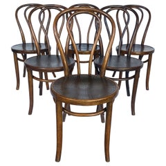 Retro Bentwood Bistro Dining Chairs Set of 6