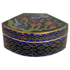 1965 Vintage Chinoiserie Enameled Trinket Box