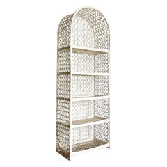 Estantería de fibra de vidrio Russell Woodard Mid Century Modern Arch Top