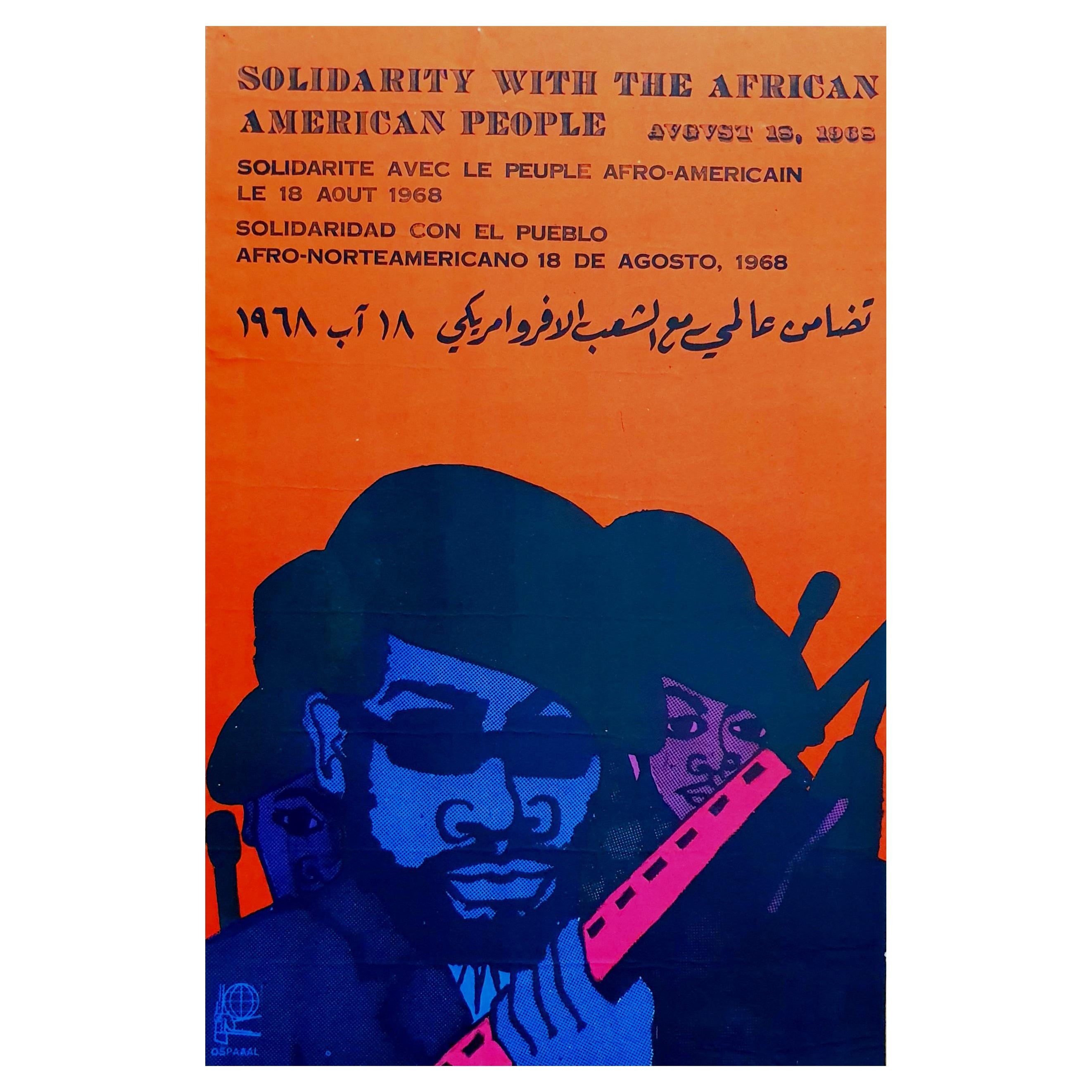 Original vintage opsaaal African American people poster 1968 For Sale