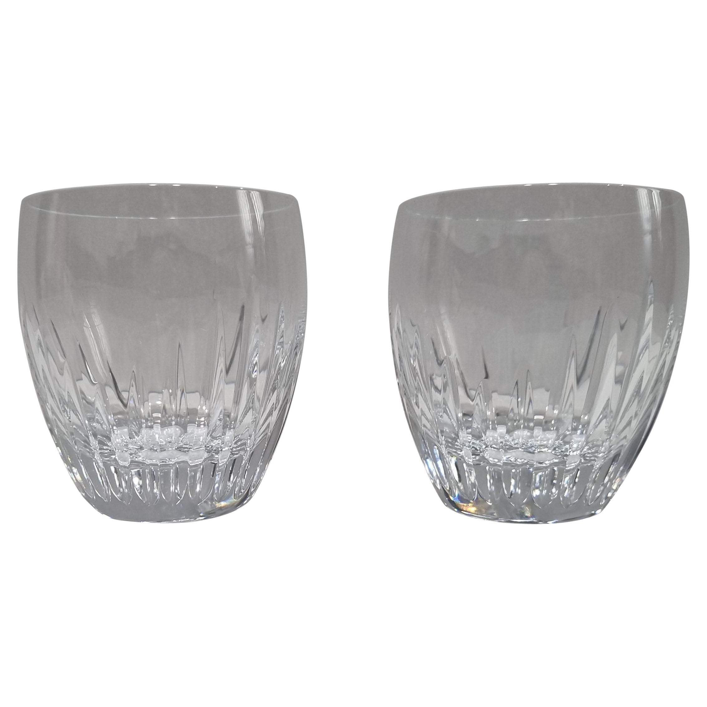 Cut Crystal Whiskey Glass Tumbler Baccarat Sapphire Blue at 1stDibs