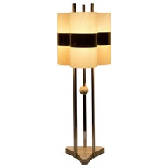Space Age Rare Table Lamp in Chrome and Acrylic by Modeline, circa 1970s