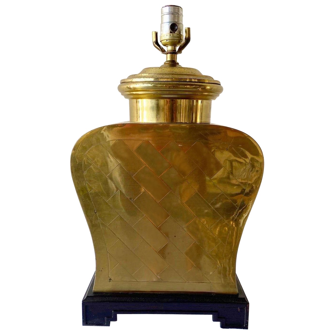 Vintage Regency Goldene Tischlampe