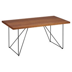 Retro Luther Conover, Desk, Mahogany, Iron, USA, 1950s