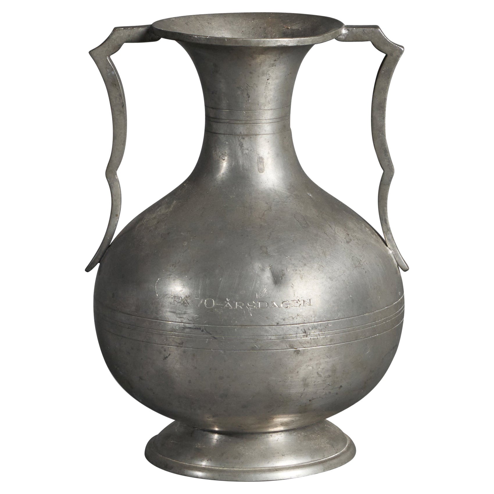 AB ML, Vase, Pewter, Sweden, 1930s For Sale