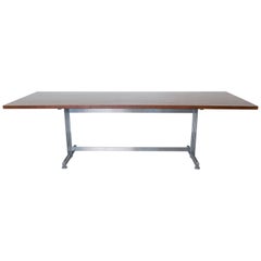 Vintage Jules Wabbes - 250cm -  writing/dining table in Wengé 