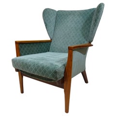 Vintage Mid Century Wingback Lounge Chair Model PK973 in Velvet by Parker Knoll