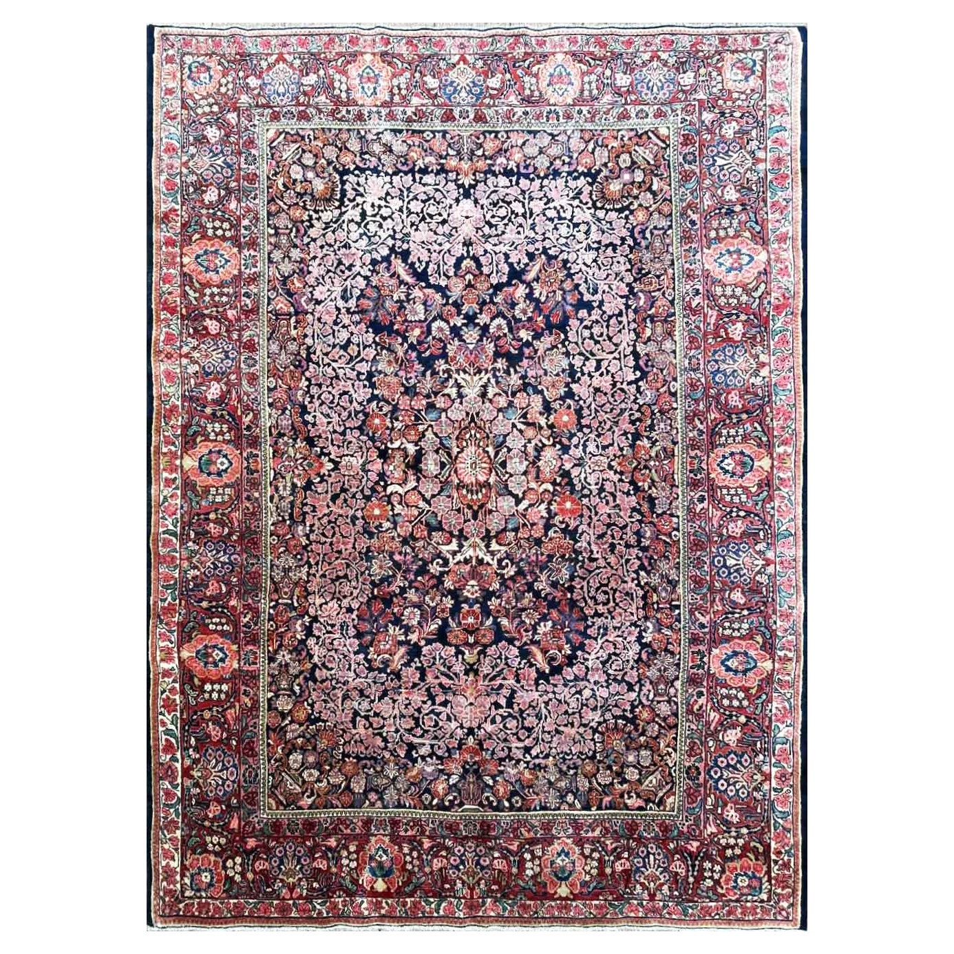 Antique Persian Sarouk Carpet, Wedding Rug For Sale