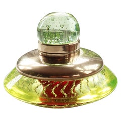 Large Antique Coloured Glass Inkwell, English, Circa 1900.