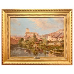 Antique Oil on Canvas by French Master Painter Edmond Petitjean