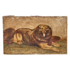 Oil Painting of a Faithful Dog