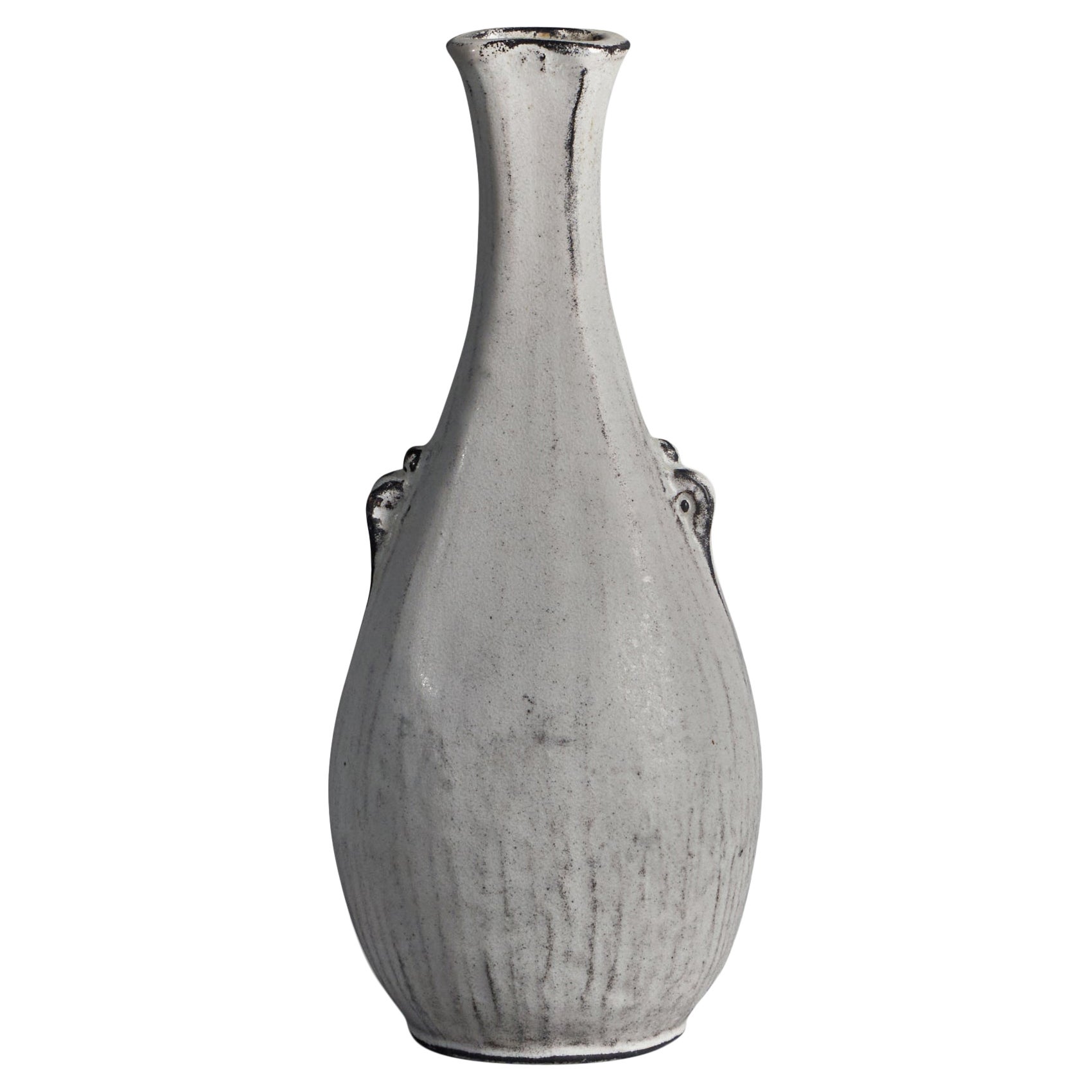 Svend Hammershøi, Vase, Earthenware, Denmark, 1930s For Sale