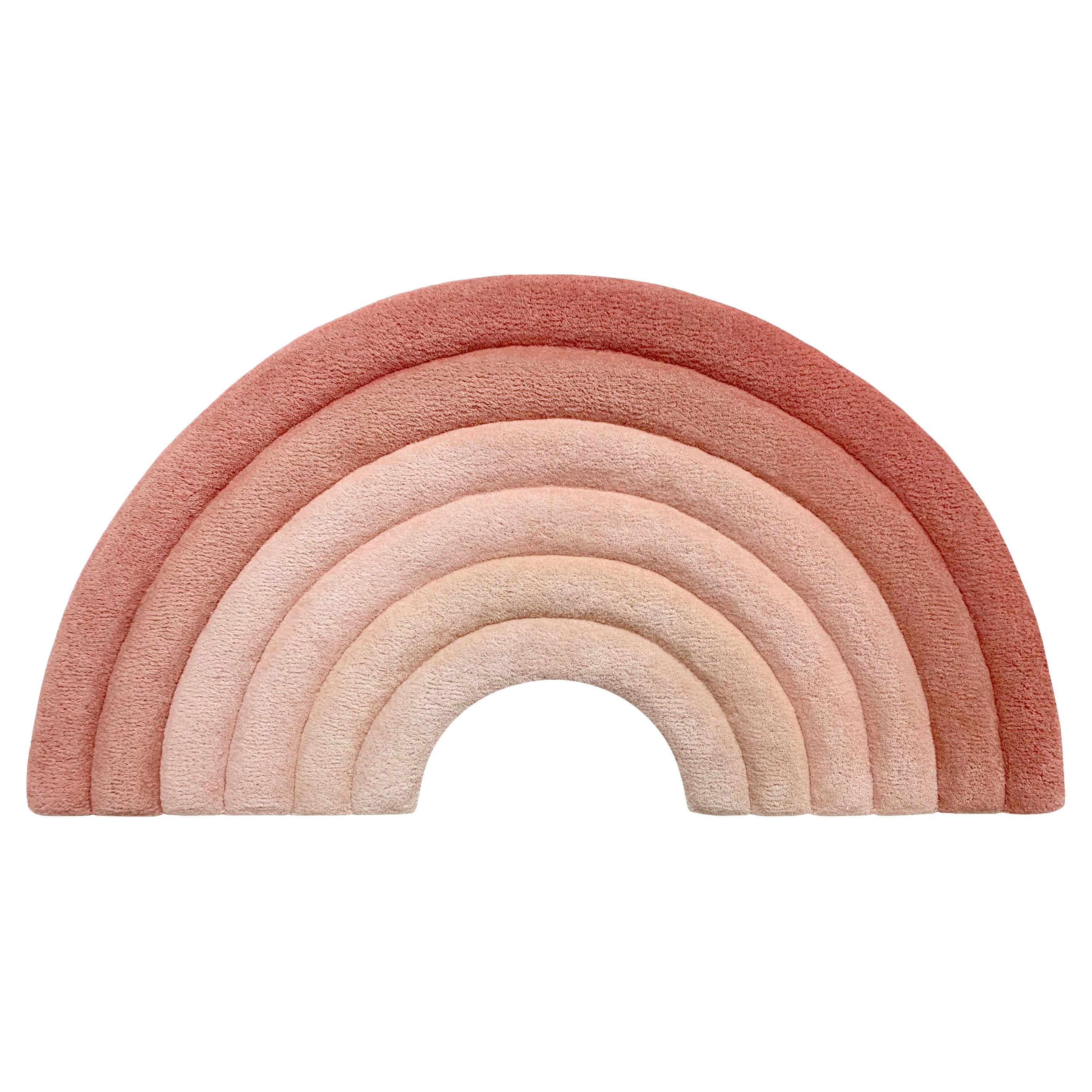 MAISON DEUX - Rainbow Rug Rusty Pink, 3D Hand-tufted