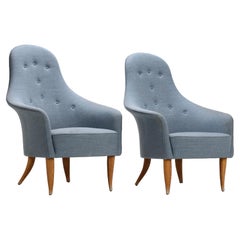 Pair of Swedish Mid Century Lounge Chairs „EVA“ by Kjerstin H. Hörlin, 1960
