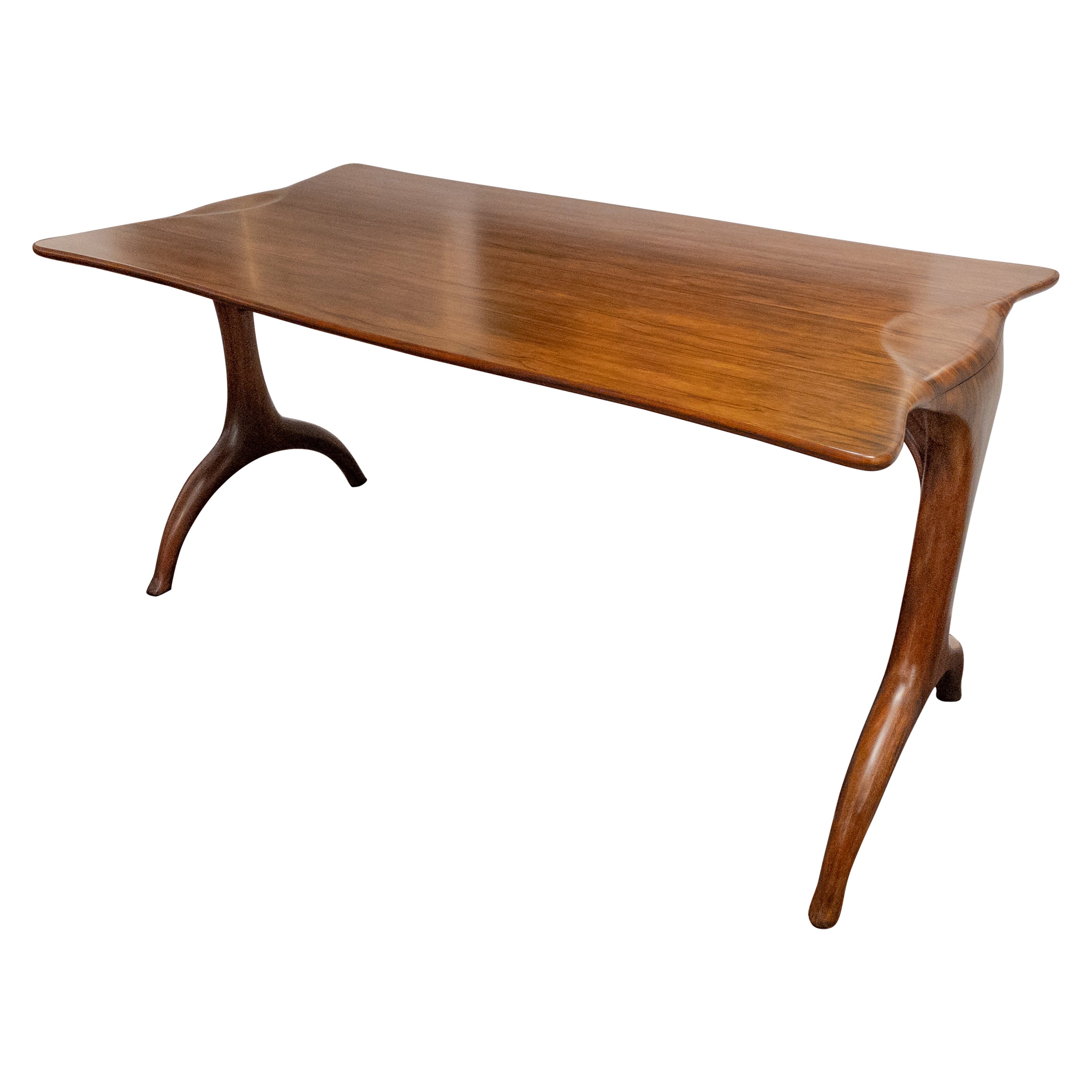 Ebonized Wood Writing Table Designed by the Keno Brothers For Sale