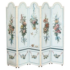 Mario Buatta - Hand-Painted Five Panel Screen