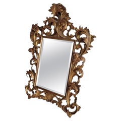 Late 19th Century Italian Rococco Hand Carved Wall Mirror