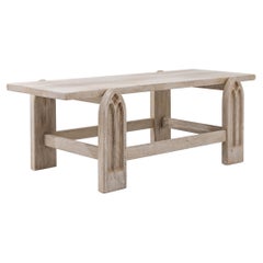 20th Century Belgian Neo-Gothic Oak Coffee Table