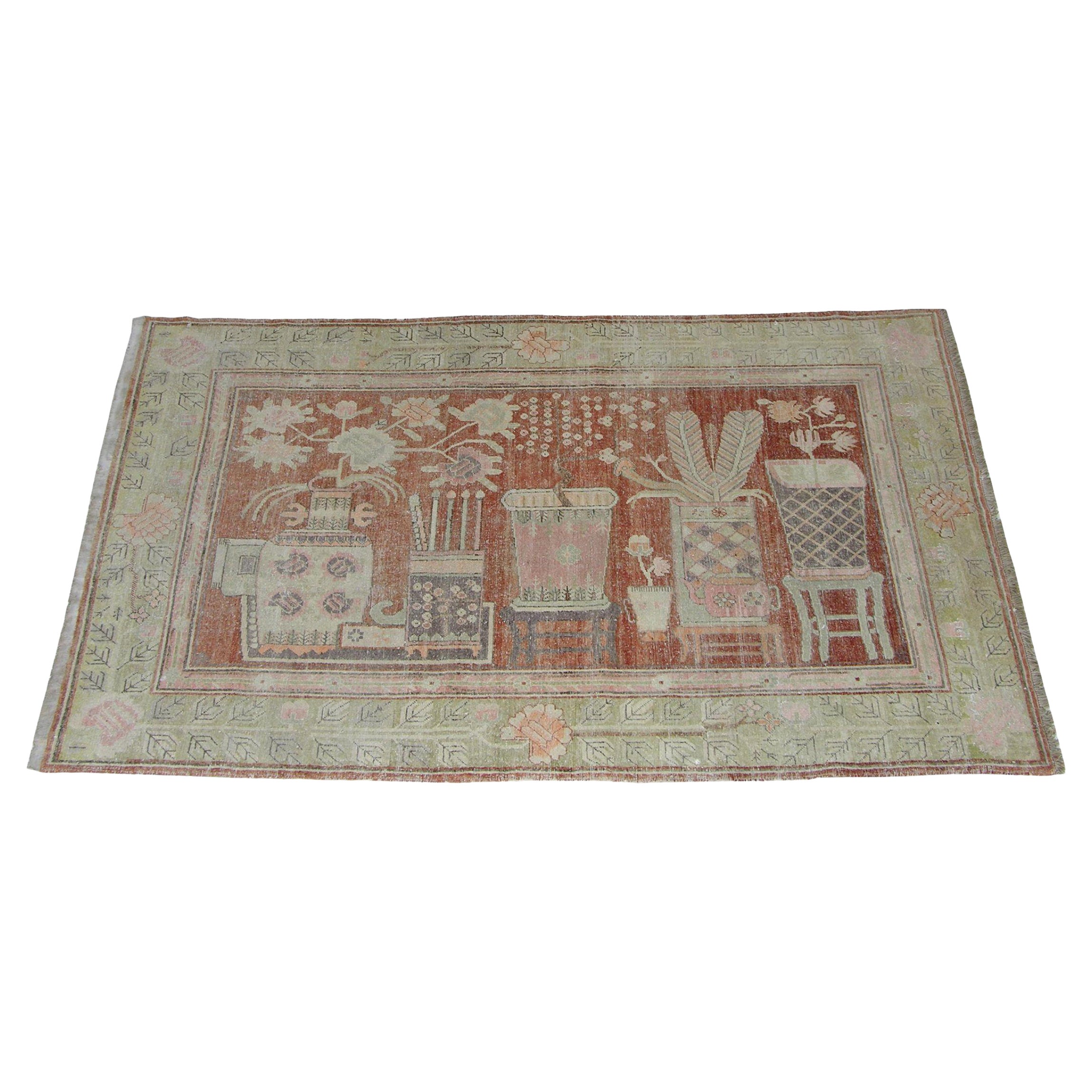 19th Century Antique Samarkand Rug For Sale