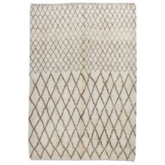 Contemporary Berber Moroccan Rug Made of Natural Wool, Custom Options Available