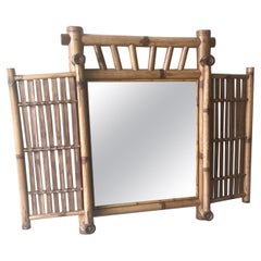Boho Bamboo Mirror With Bamboo Doors