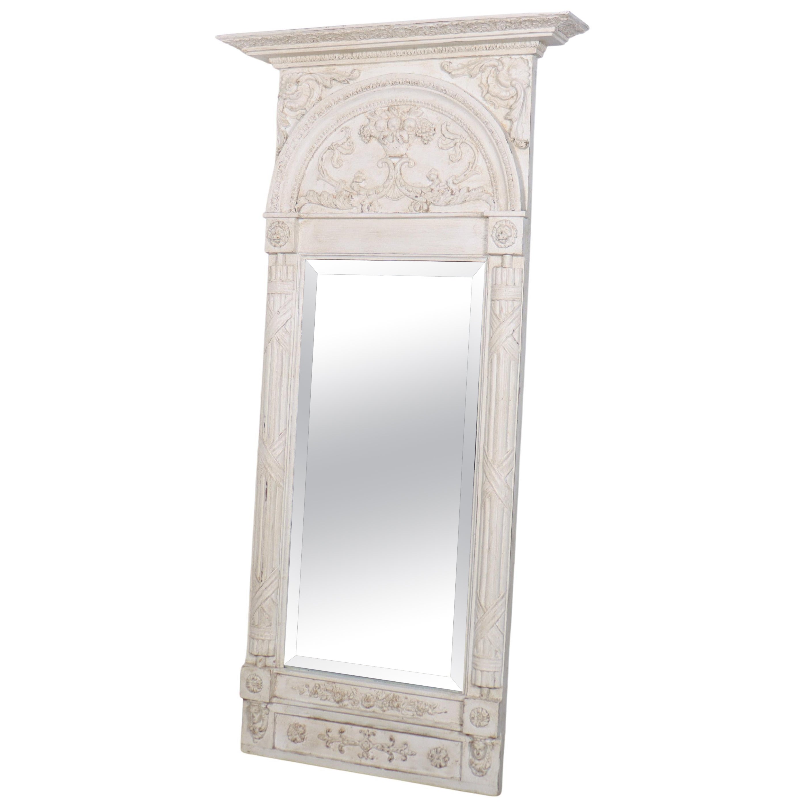 Swedish Carved Pier Mirror For Sale