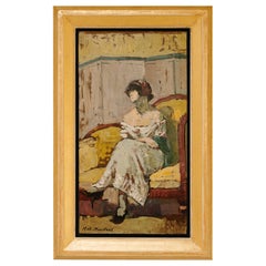 oil on canvas by Belgian artist, Medard Maertens, 1875-1946