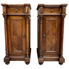 Used Louis XVI Nightstands with Red Marble Top, 1890s, Set of 2