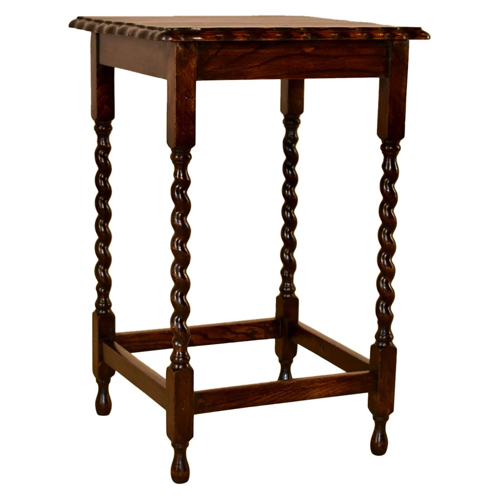 Circa 1900 Edwardian Oak Side Table For Sale