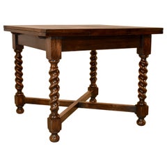 Edwardian Oak Draw-Leaf Table, C. 1900