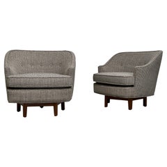 Pair of Swivels Chairs by Edward Wormley for Dunbar