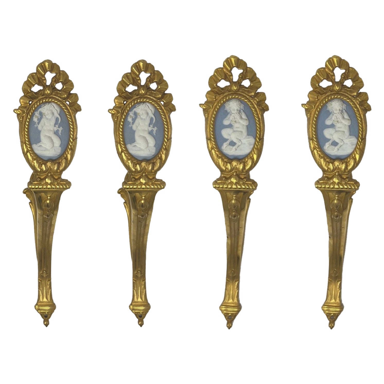 Set of 4 Antique Wedgwood Curtain Ties