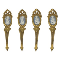 Set of 4 Antique Wedgwood Curtain Ties