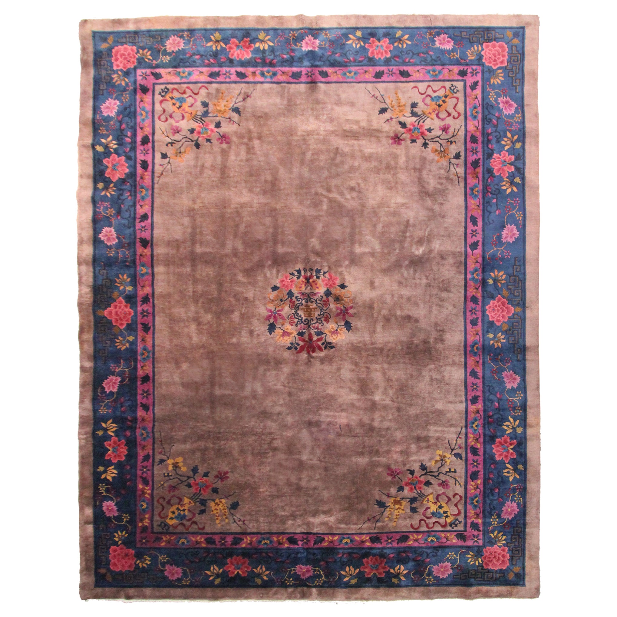 Antique Art Deco Rug Antique Chinese Walter Nichols Rug 1920 9x12 275cm x 361cm  For Sale