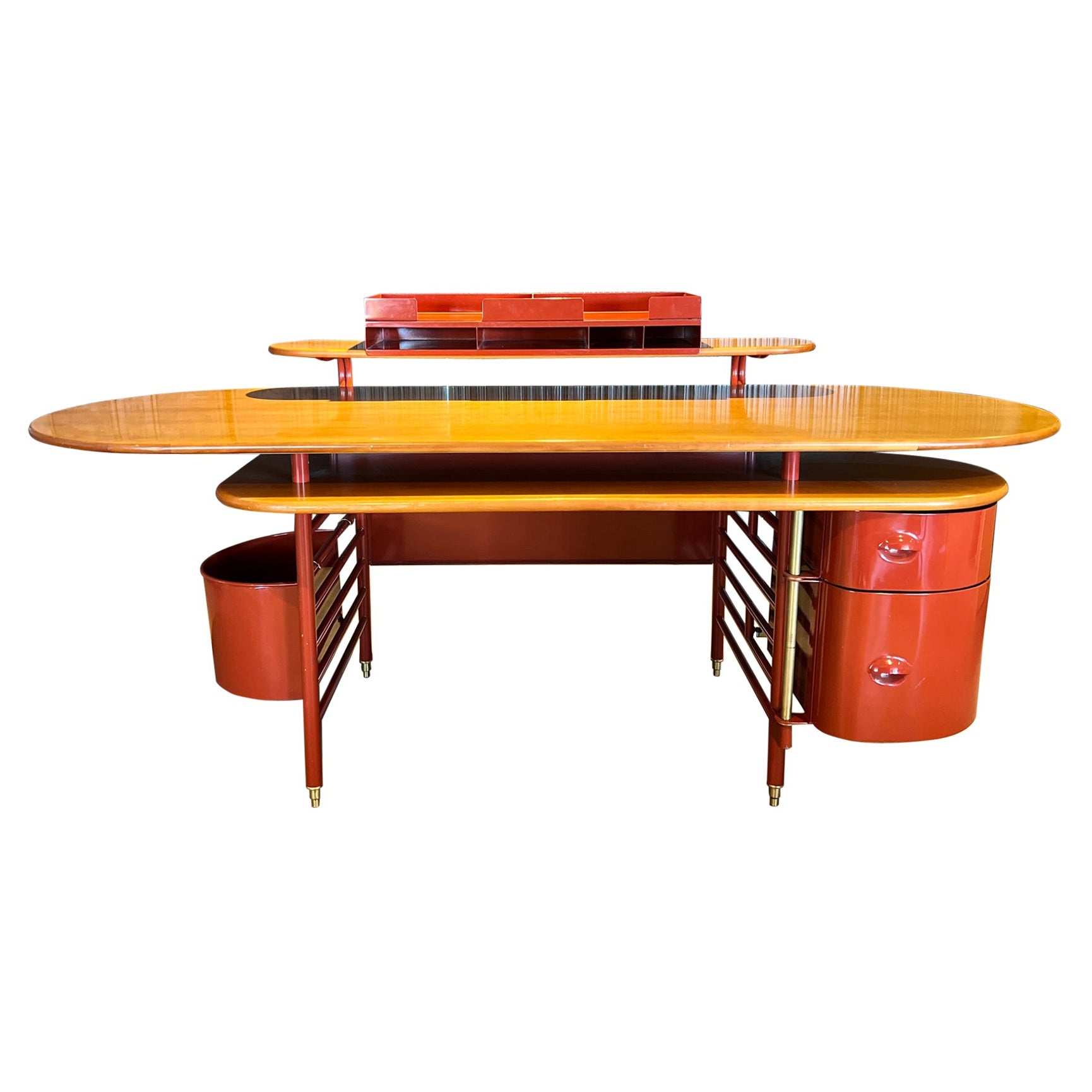 Frank Lloyd Wright S.C. Johnson 617 Desk licensed by Cassina For Sale
