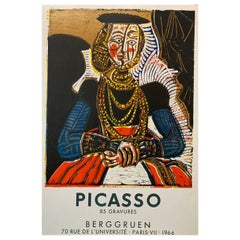 'PICASSO BERGGRUEN' Original Vintage Art & Exhibition Poster, 1966