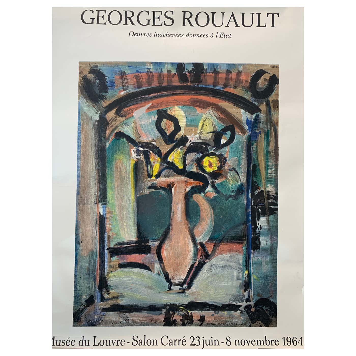 George Rouault, 'Musee Du Louvre' Original Vintage Exhibition Poster ...