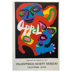 Affiche d'origine de l'exposition d'art d'Appel Palm Springs Desert Museum, 1977