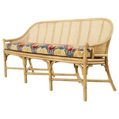 Used McGuire Midcentury Organic Modern Rattan Cane Settee