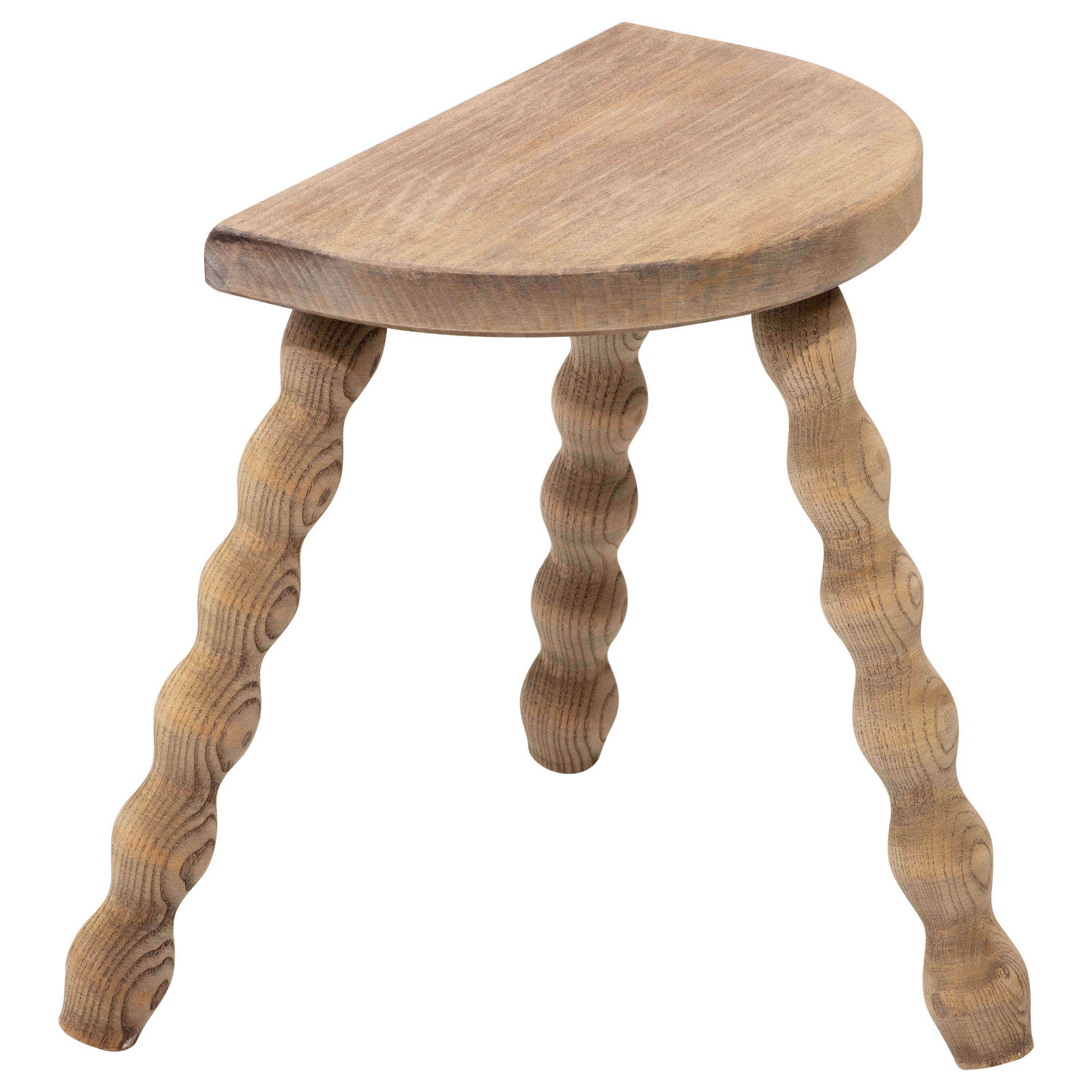 French Brutalist Tripod Stool For Sale