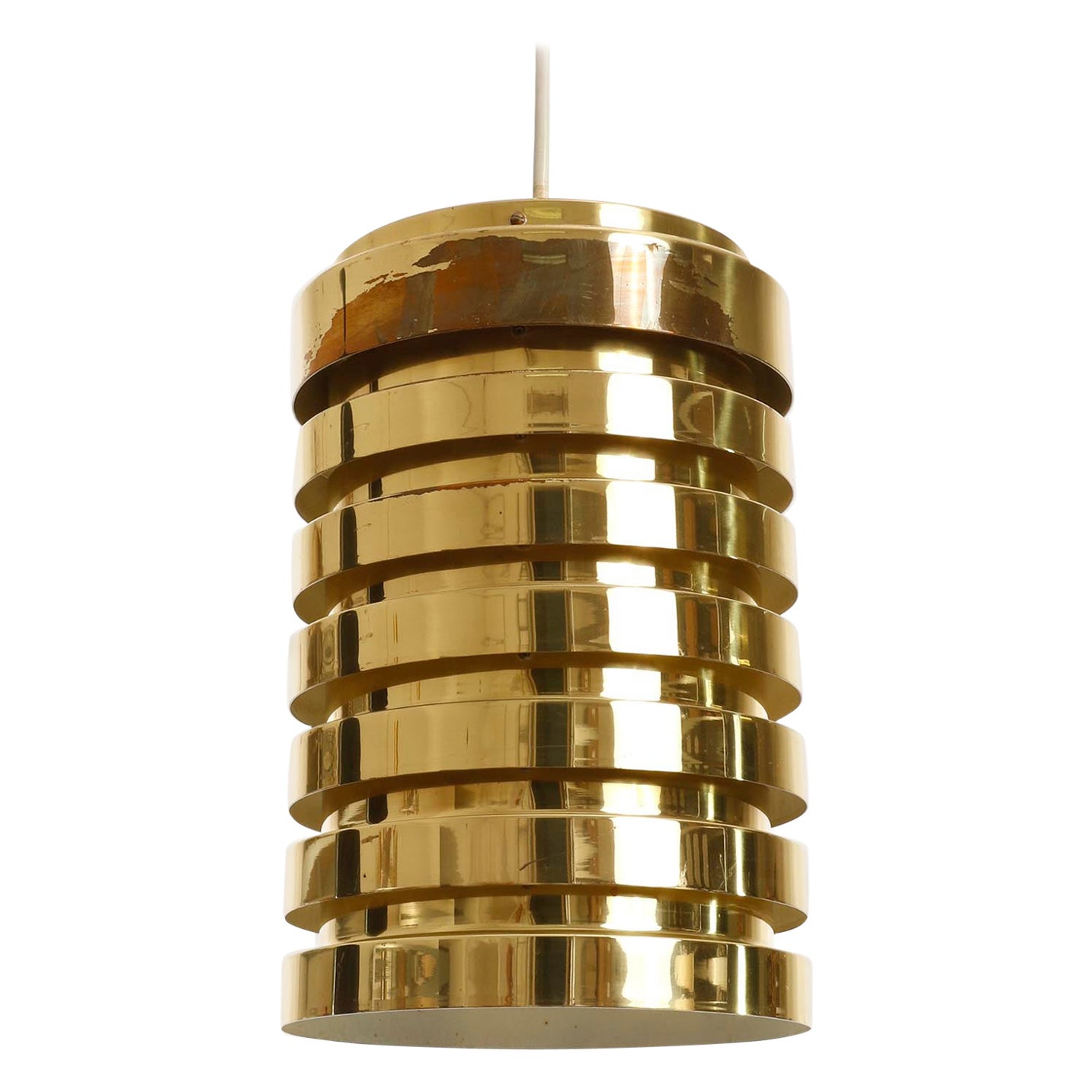 Mid-Century Modern Brass Pendant Light T487, Hans-Agne Jakobsson Markaryd, 1960s For Sale