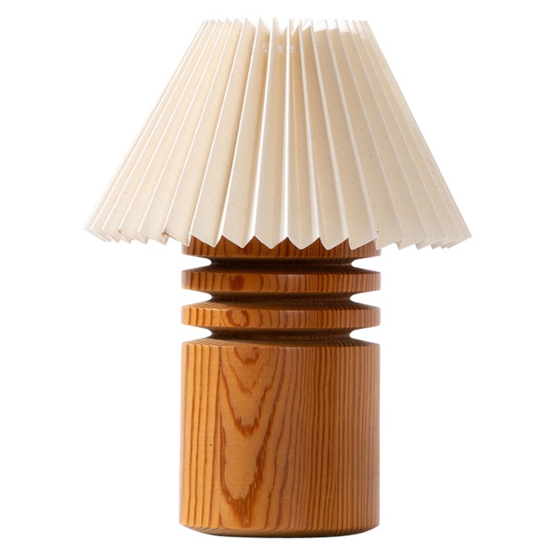 Midcentury Pine Table Lamp, Sweden, 1960 For Sale