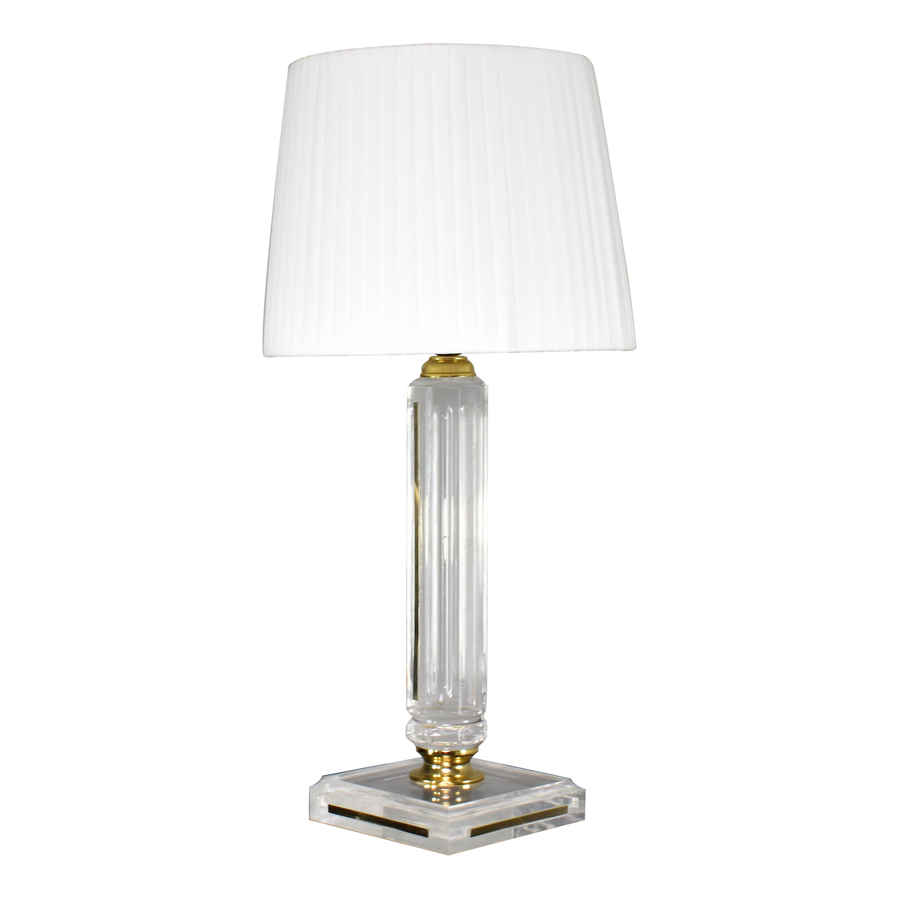 1970's French Plexiglass Table Lamp For Sale