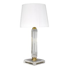 Used 1970's French Plexiglass Table Lamp