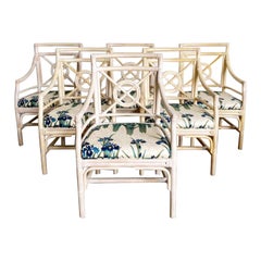 Böhmische McGuire-Esszimmerstühle aus Rattan und Bambus im Target-Stil - 6er-Set