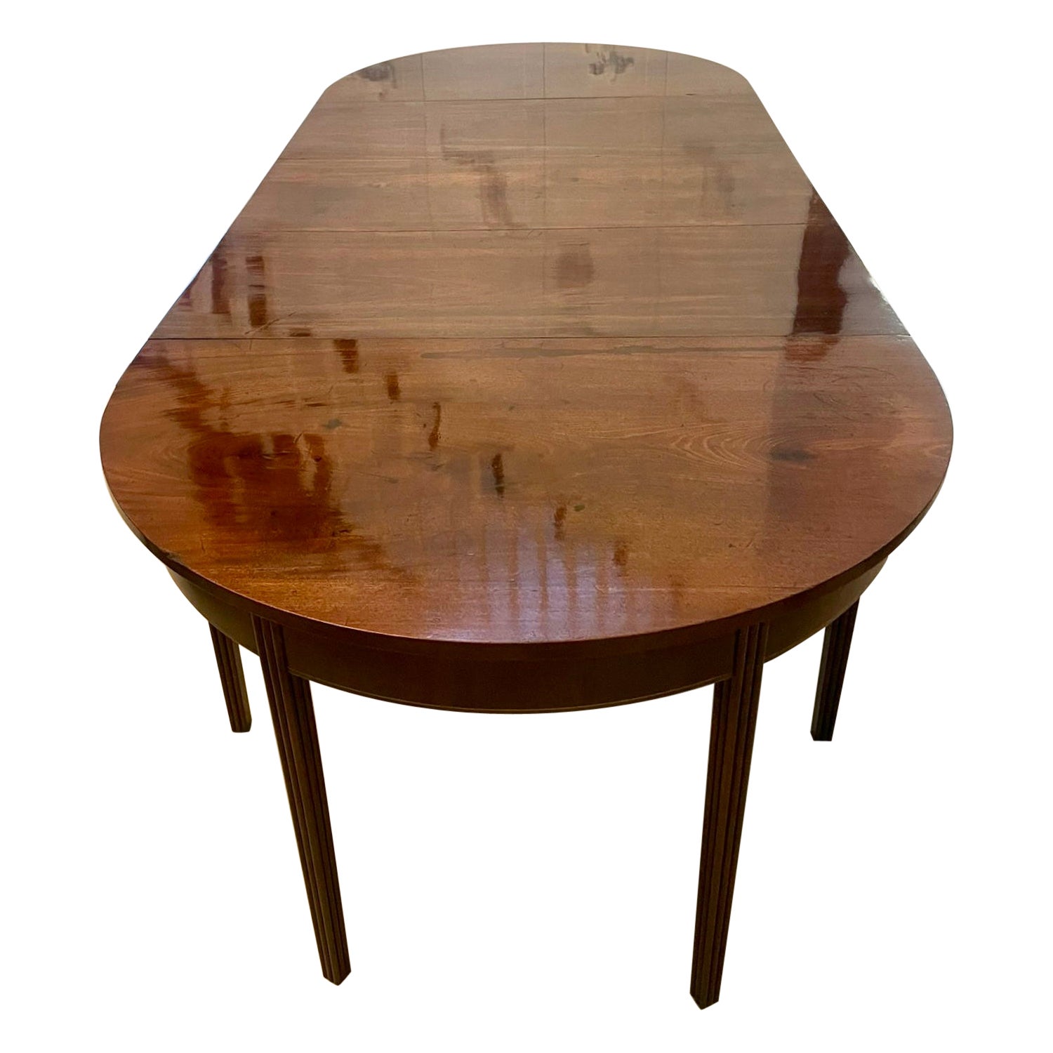 Outstanding Quality Antique George III Figured Mahogany Metamorphic Dining Table For Sale