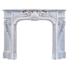 Fine Belgian Fireplace in Carrara Marble