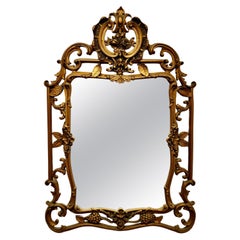 Vintage Elaborate Atsonea Rococo Gilt Wall Mirror   